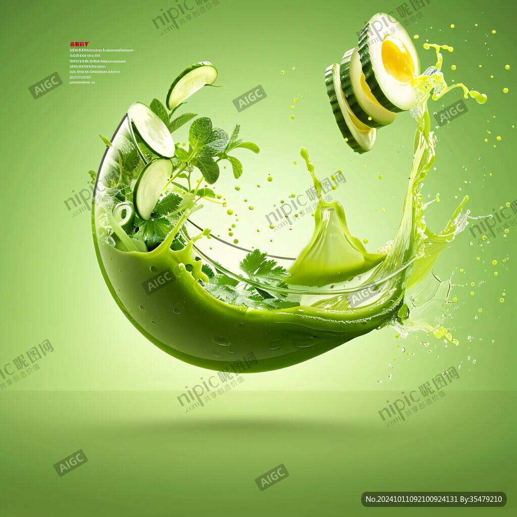 绿色化妆品海报