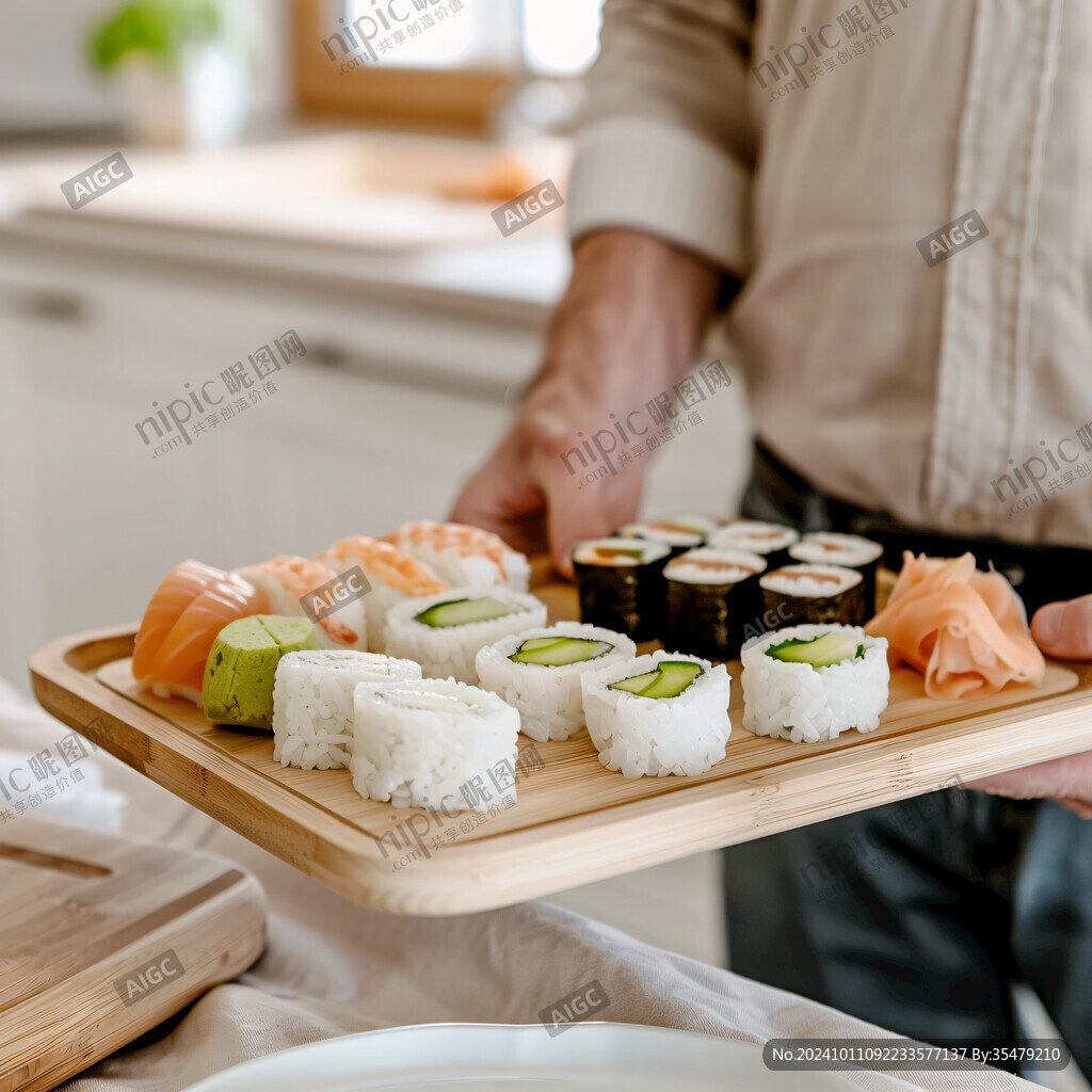 北欧亚光平碟寿司甜品