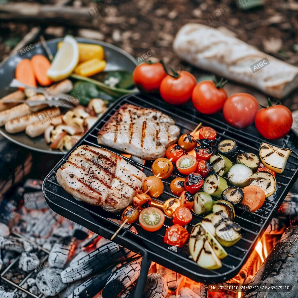 野外烧烤美食图