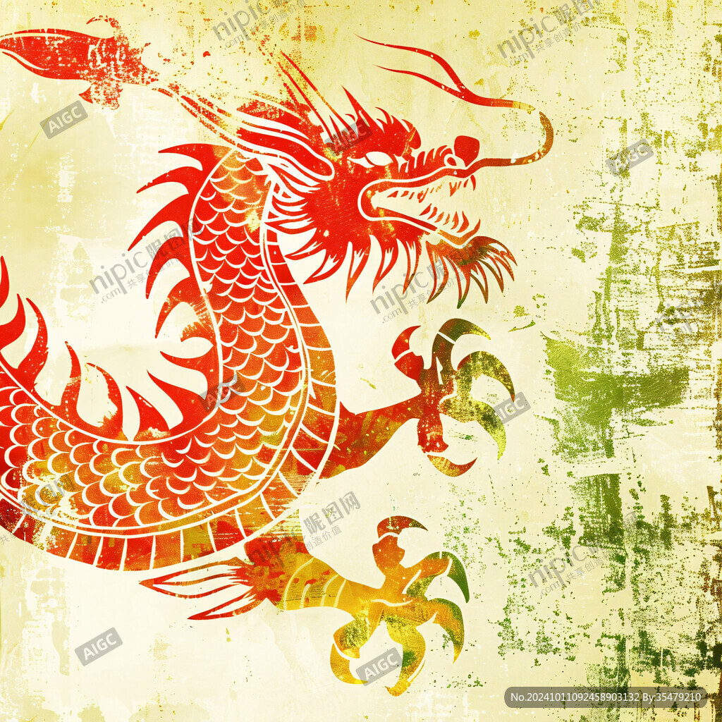 龙纹中国龙腾龙生肖龙