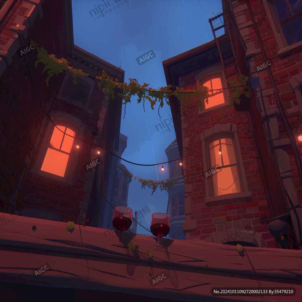 美式卡通风格场景