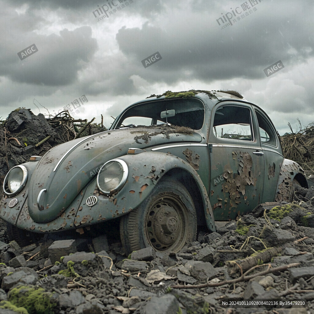 废弃已久的车子