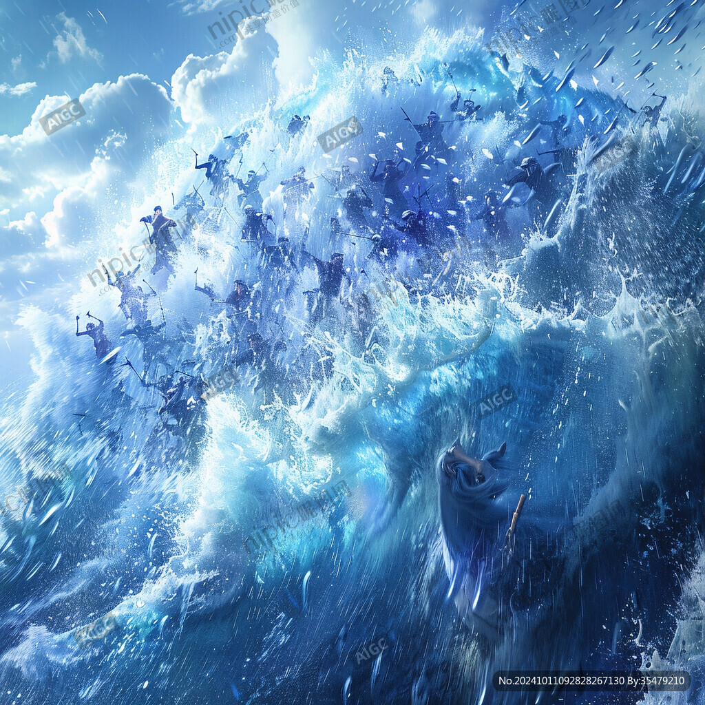 描绘神话战争场面