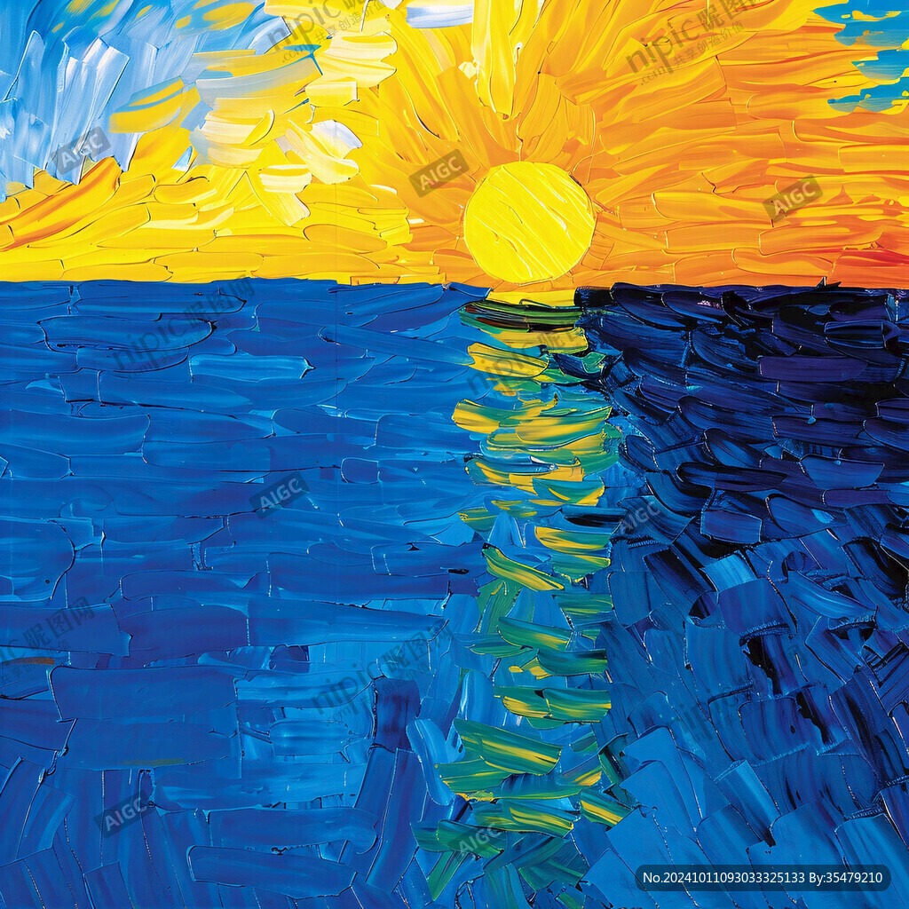 旭日东升线条装饰画