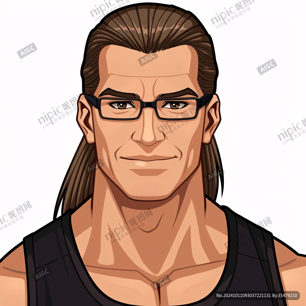 帅气的卡通大叔