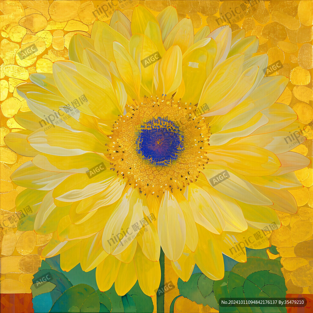 向日葵花无框画