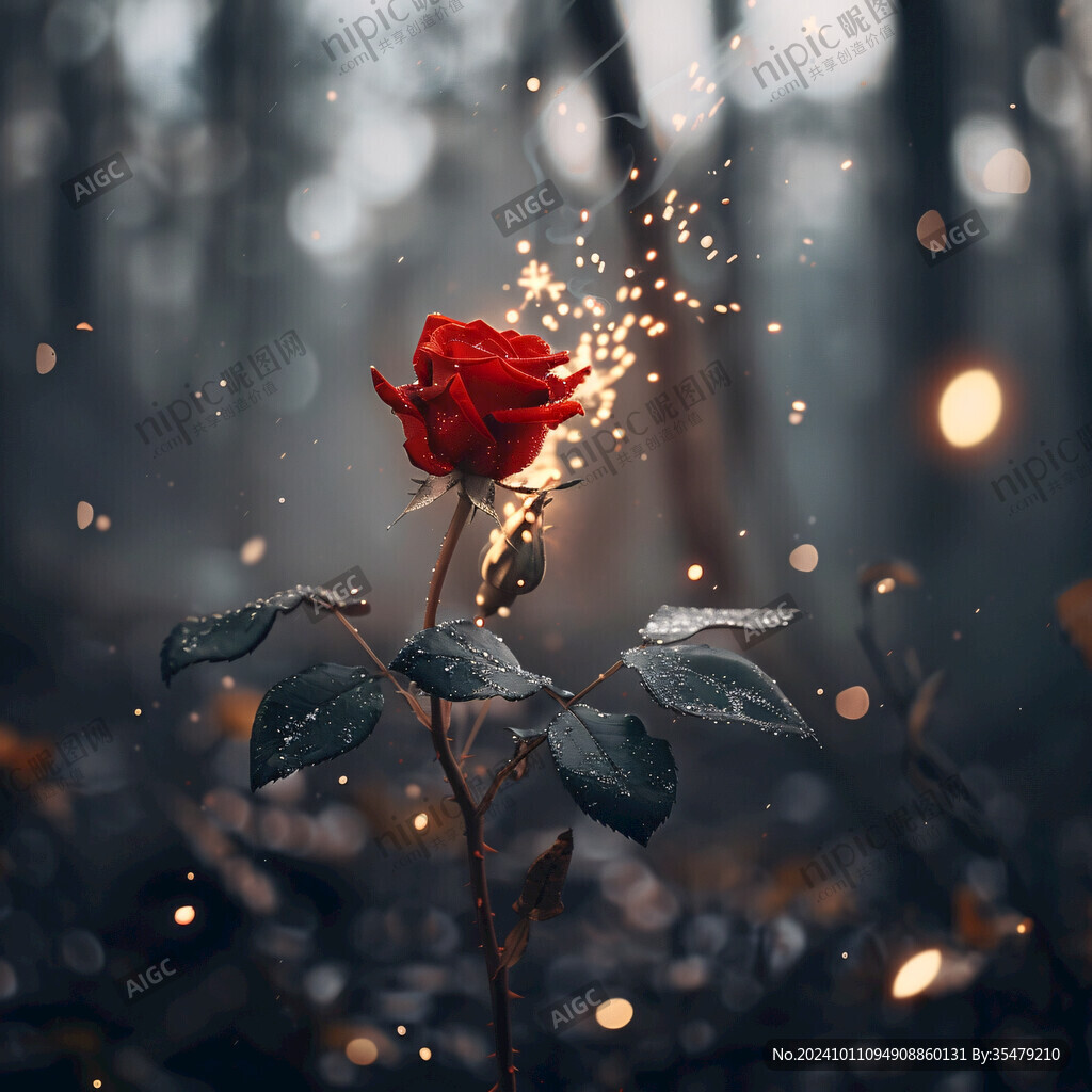 闪光光圈玫瑰花