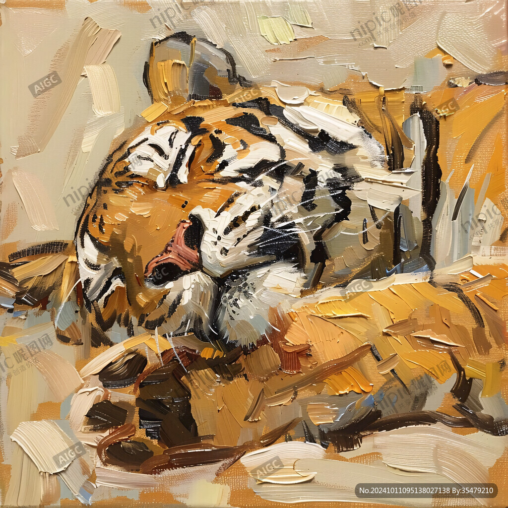 动物水彩画动物油画