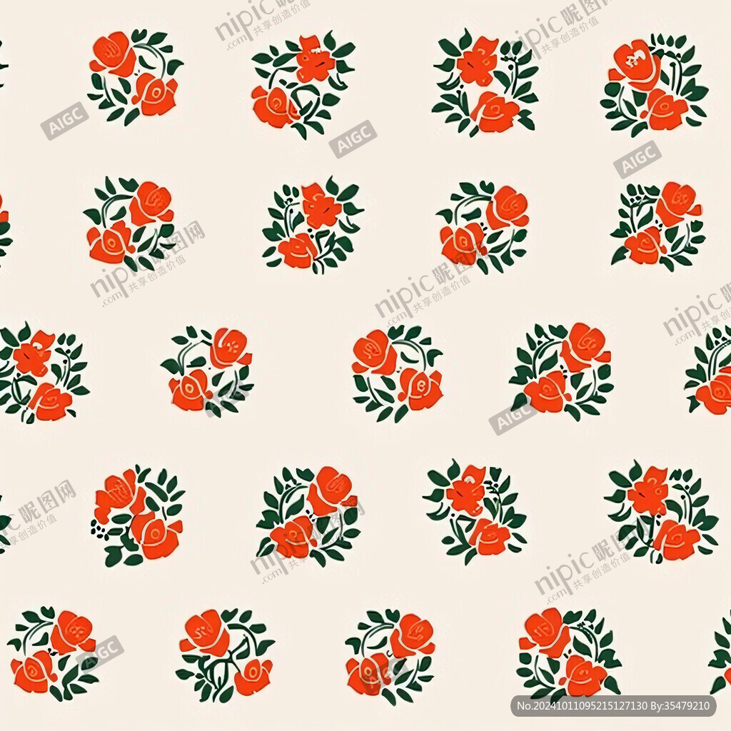 玫瑰花图案设计