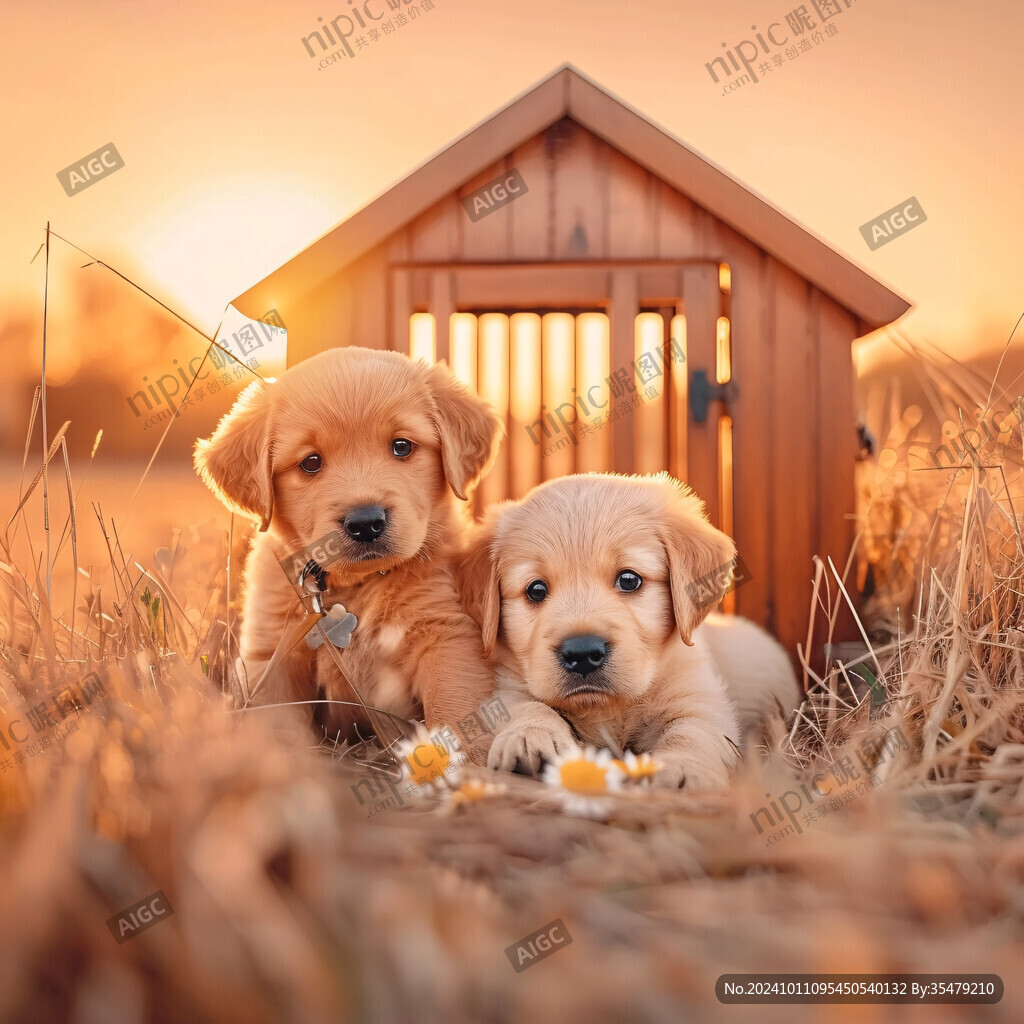 悠闲小狗温暖画面