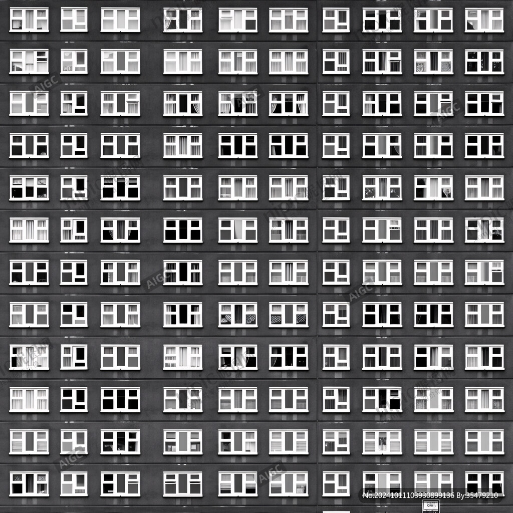 高楼密集窗户
