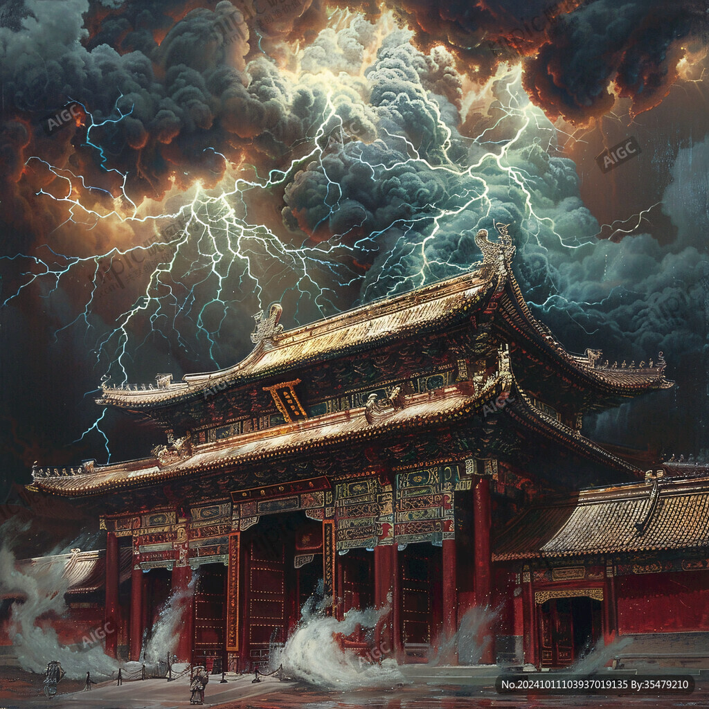 北欧美式天宫风景画