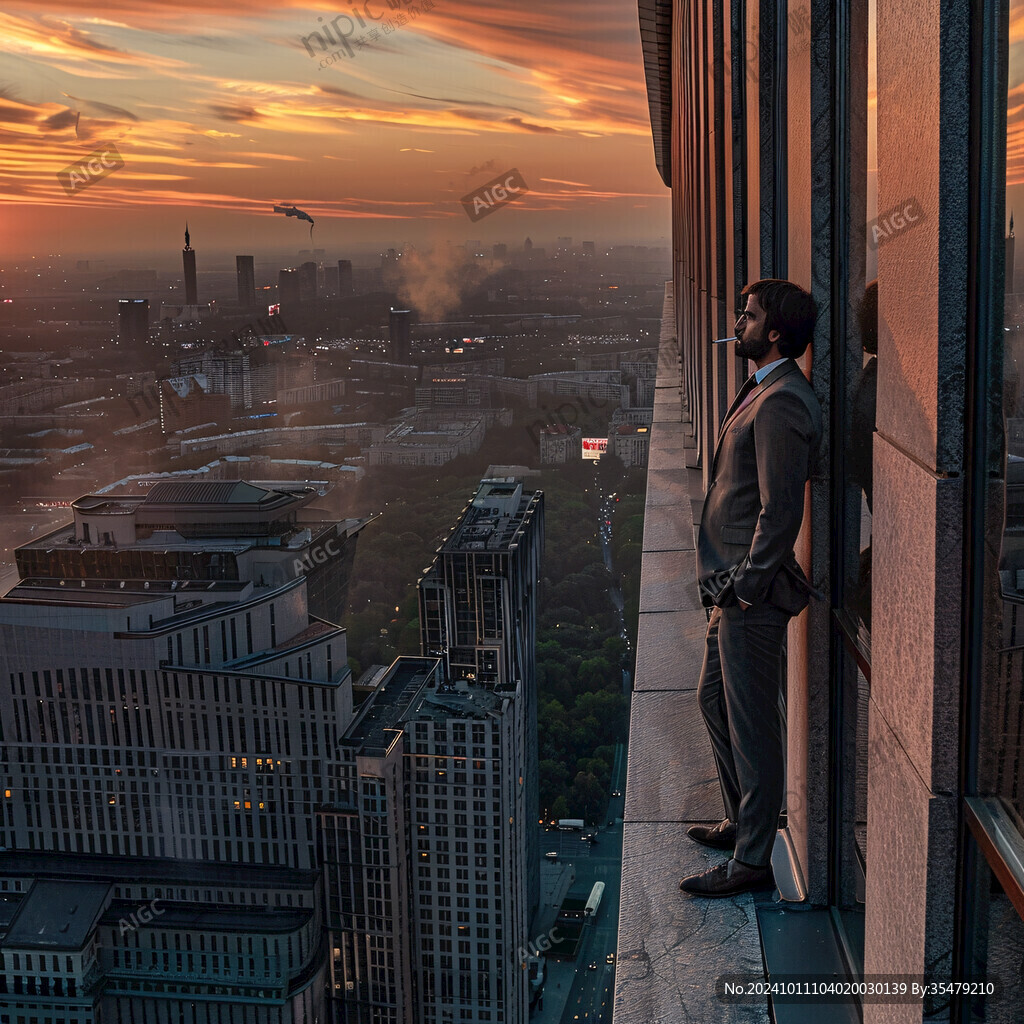 城市地标高度视野广告