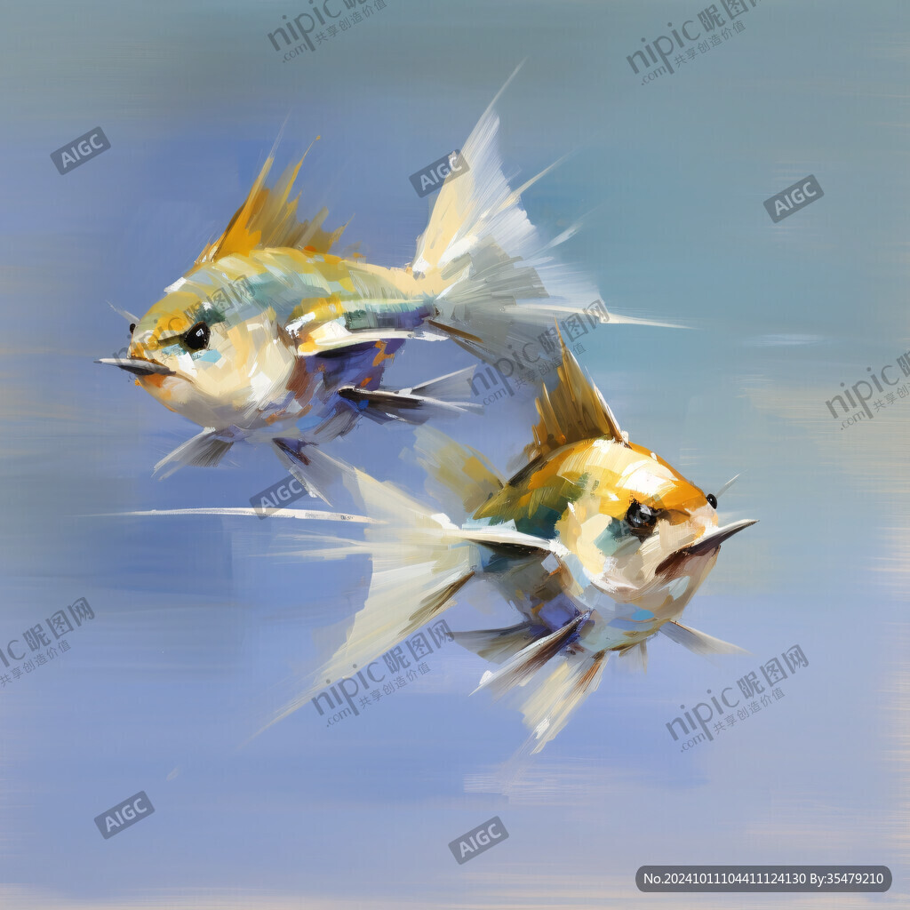 立体画素材金鱼立体画