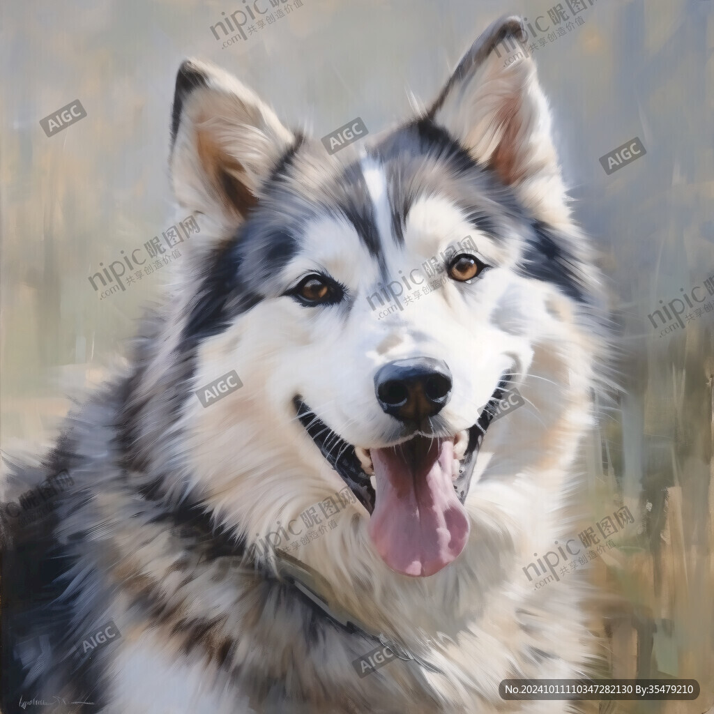 动物水彩画动物油画