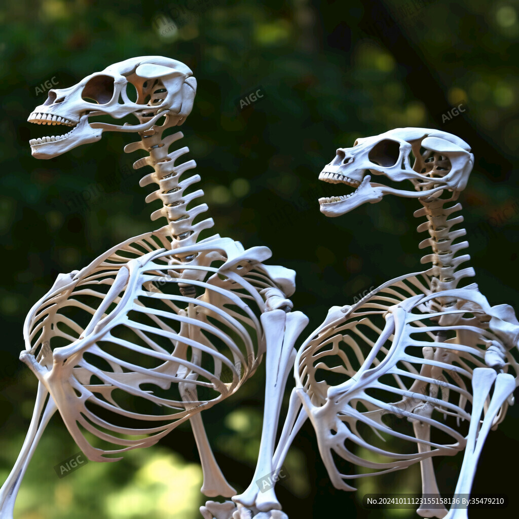 虎骨骨骼雕塑