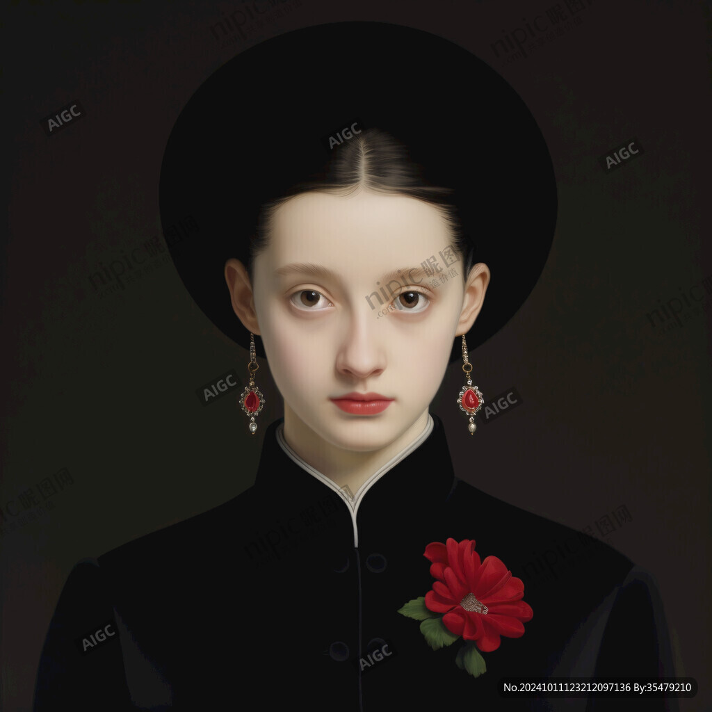 戴珍珠耳环的少女