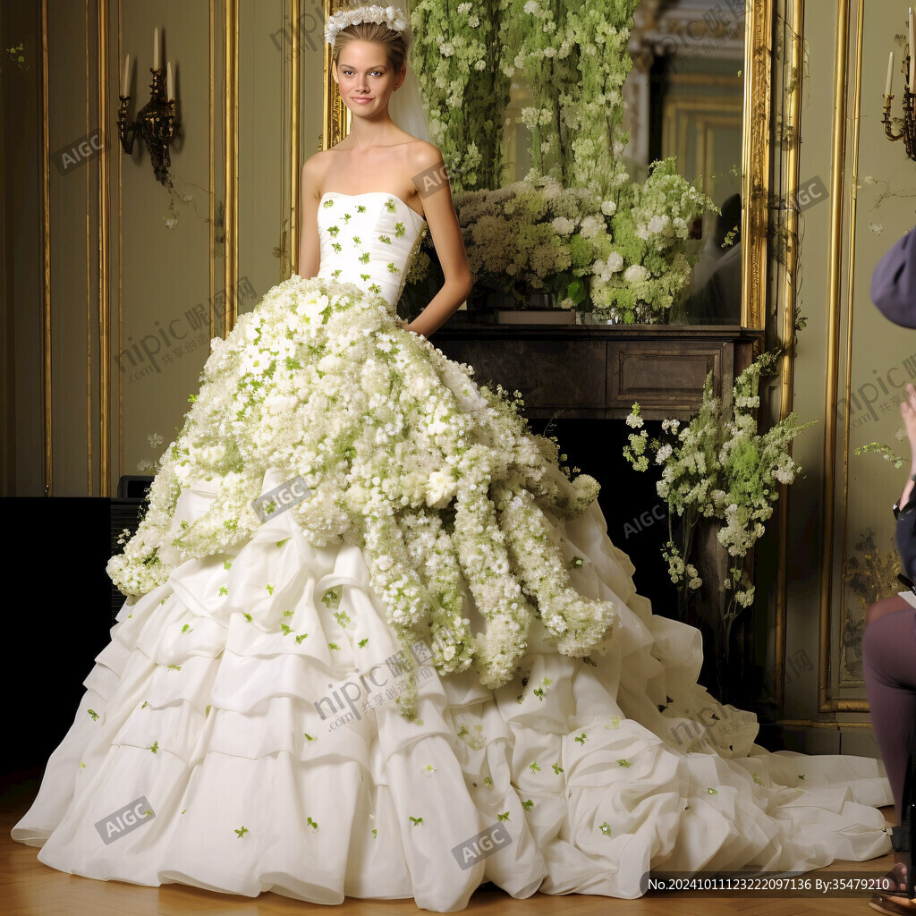 婚纱模特平面图立面图