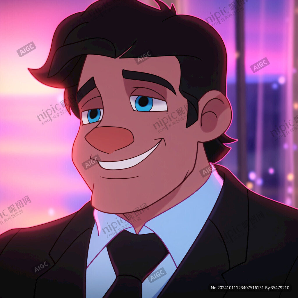 帅气的卡通大叔