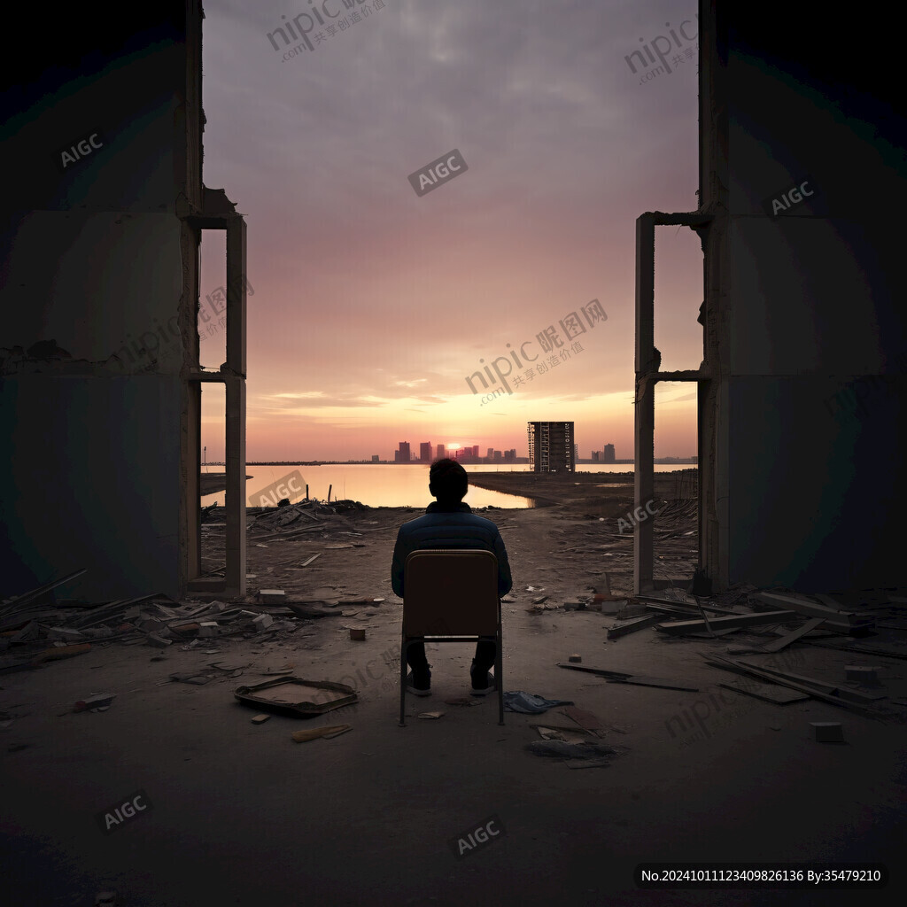 孤身一人背景素材