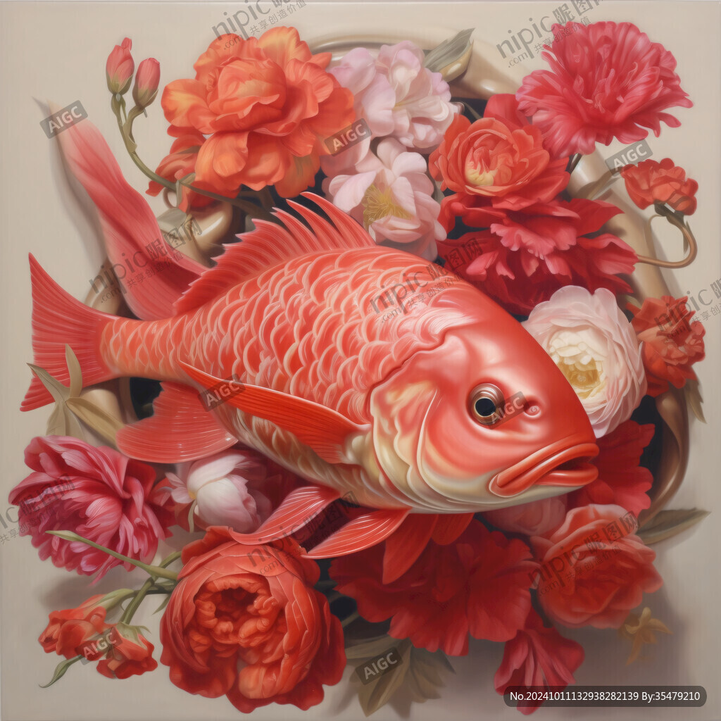 立体画素材金鱼立体画