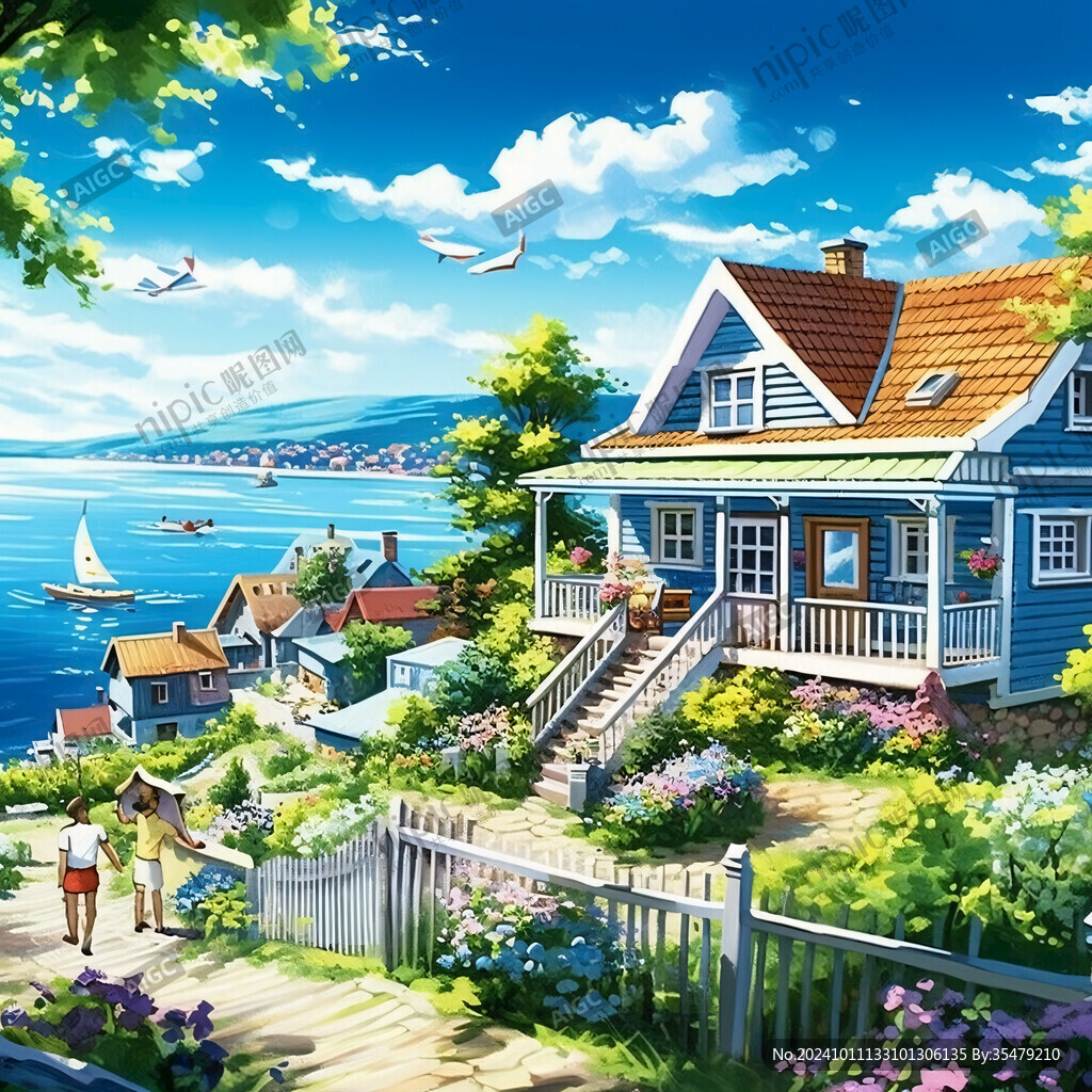 欧式别墅海报花园别墅