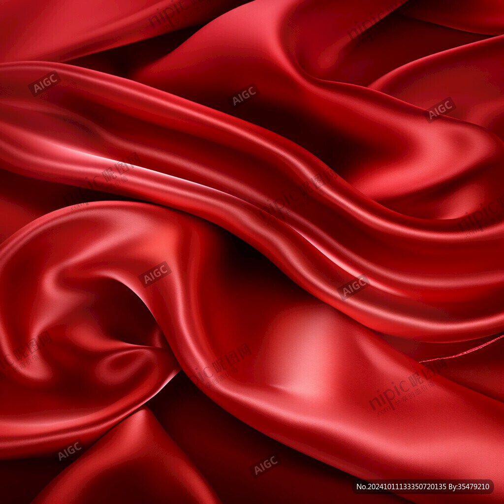 大气红色丝绸