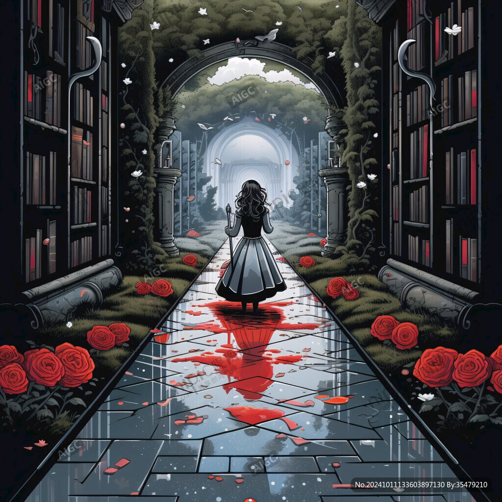 奇幻爱丽斯仙境插画