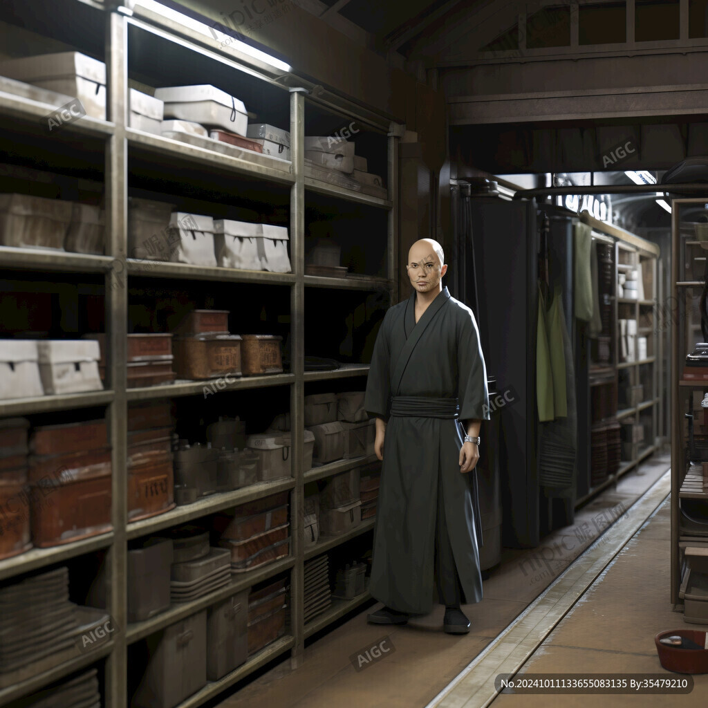 杂货铺老板蜡像