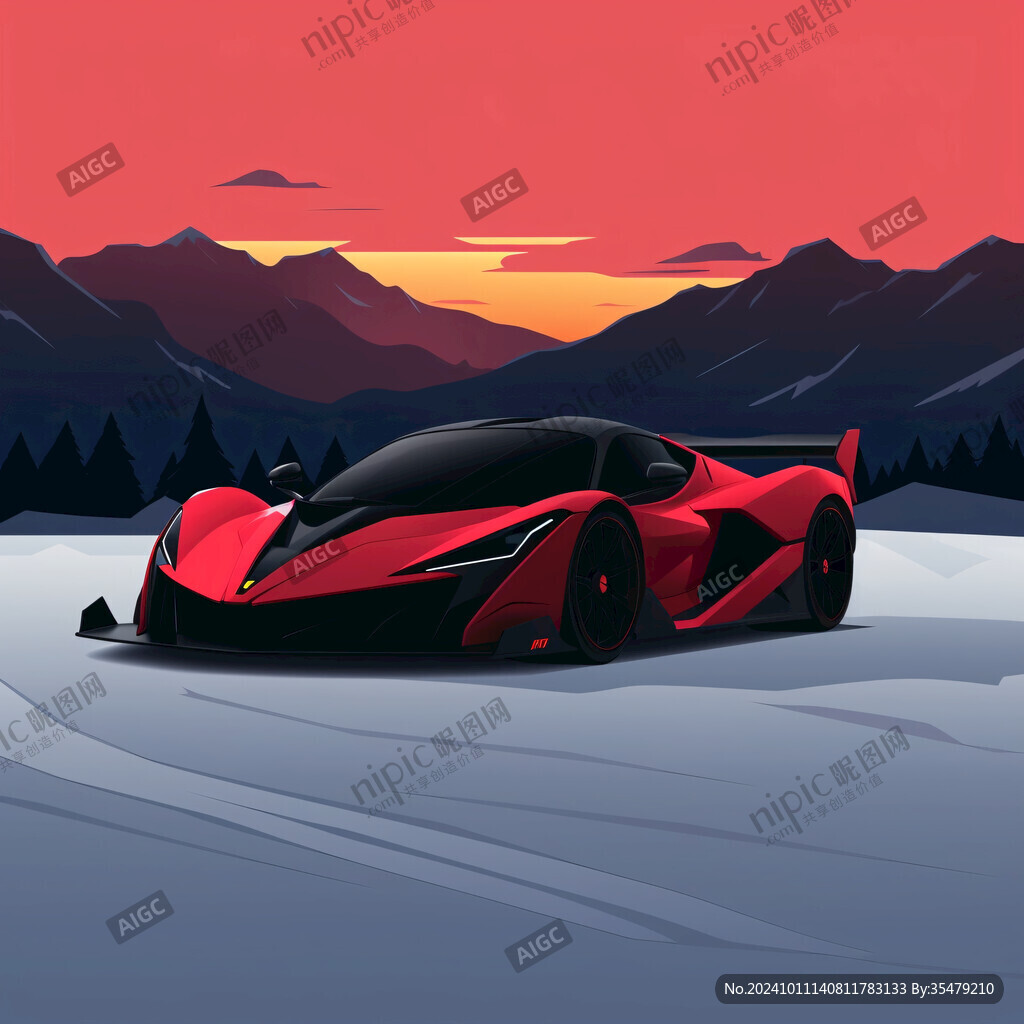 跑车线条飞驰电掣