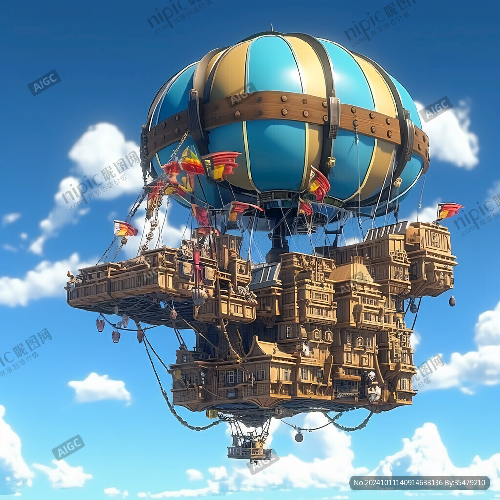 立体热气球宇宙飞船