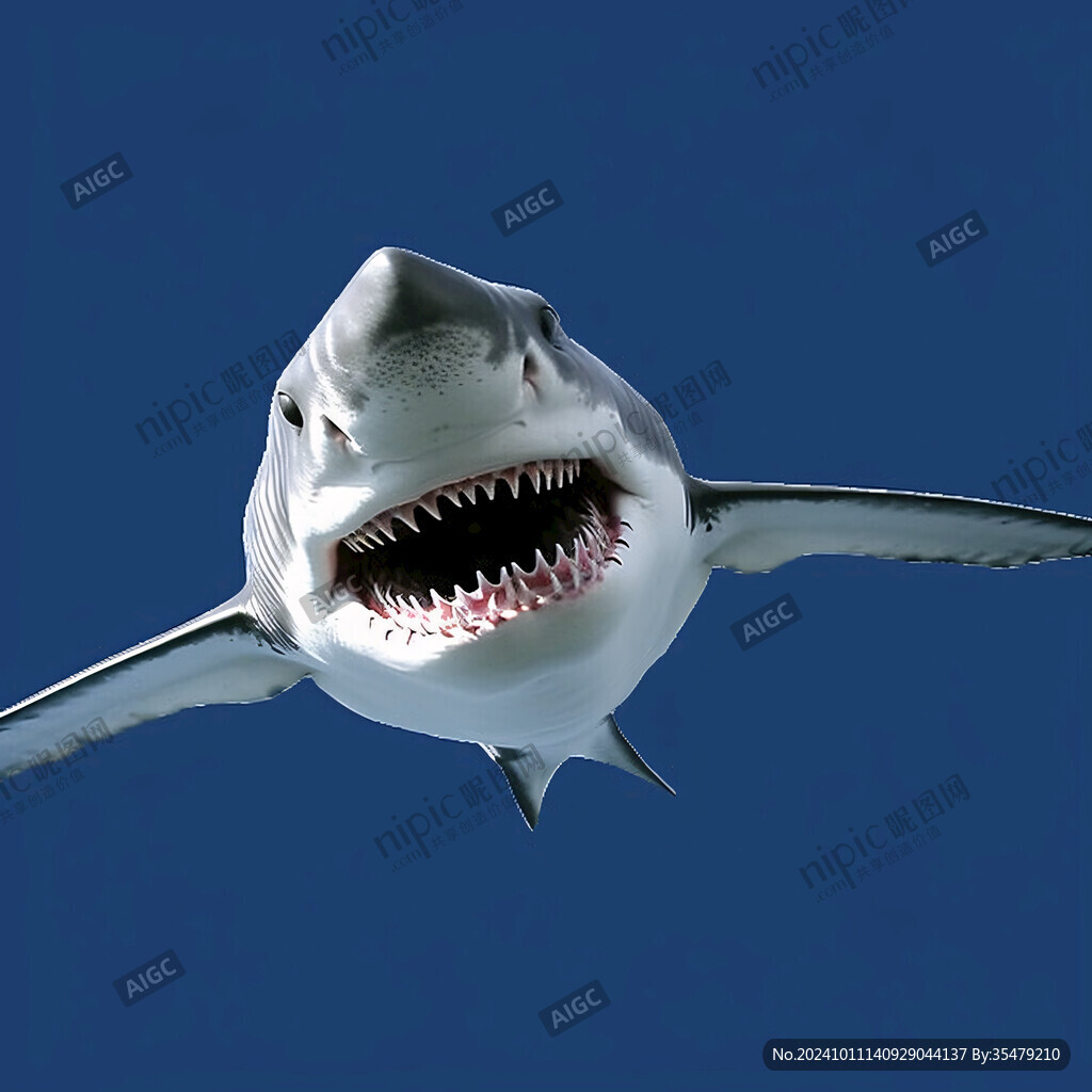 卡通鲨鱼立体画