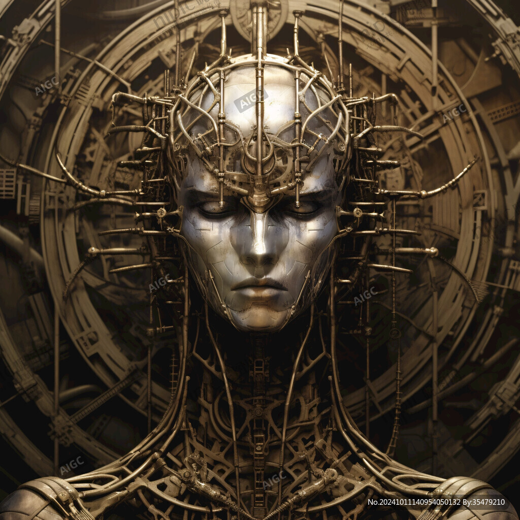 机械框科技感头部