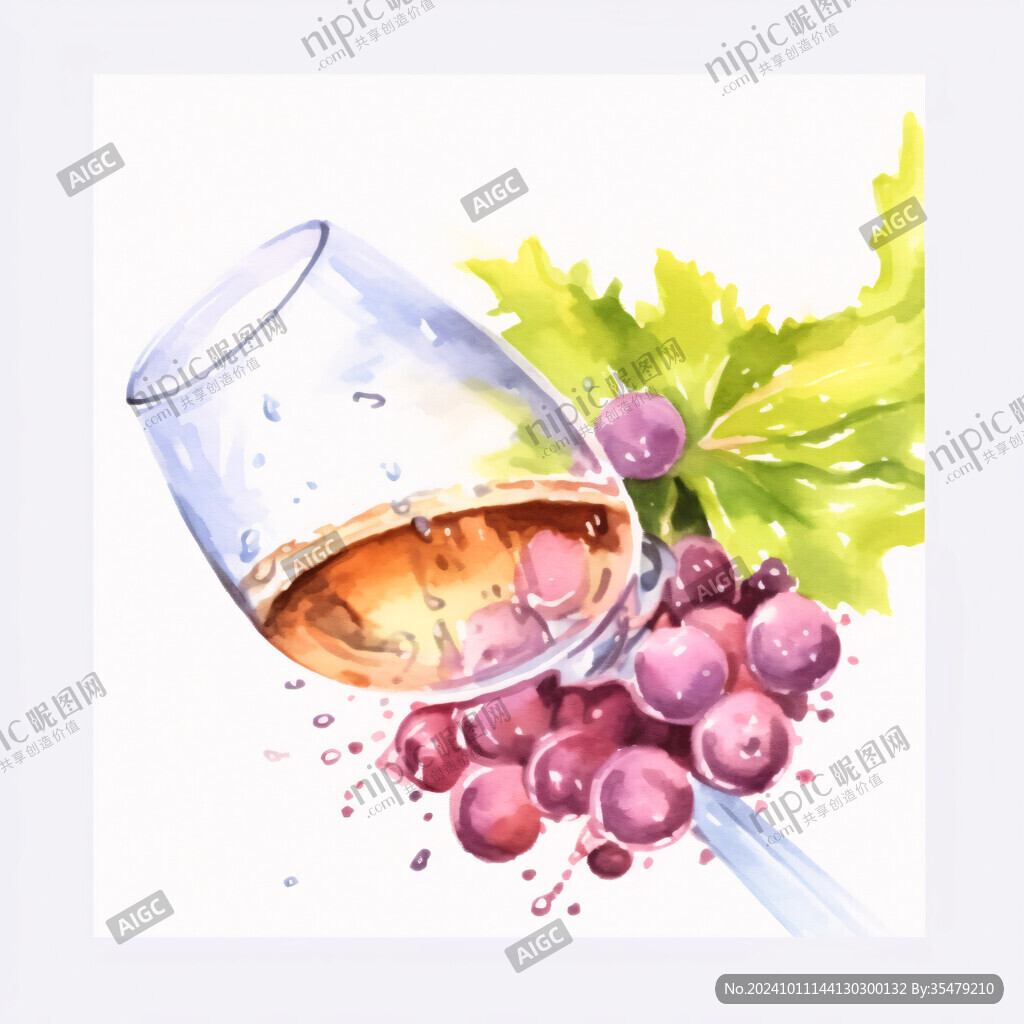 蜂蜜葡萄汁插画