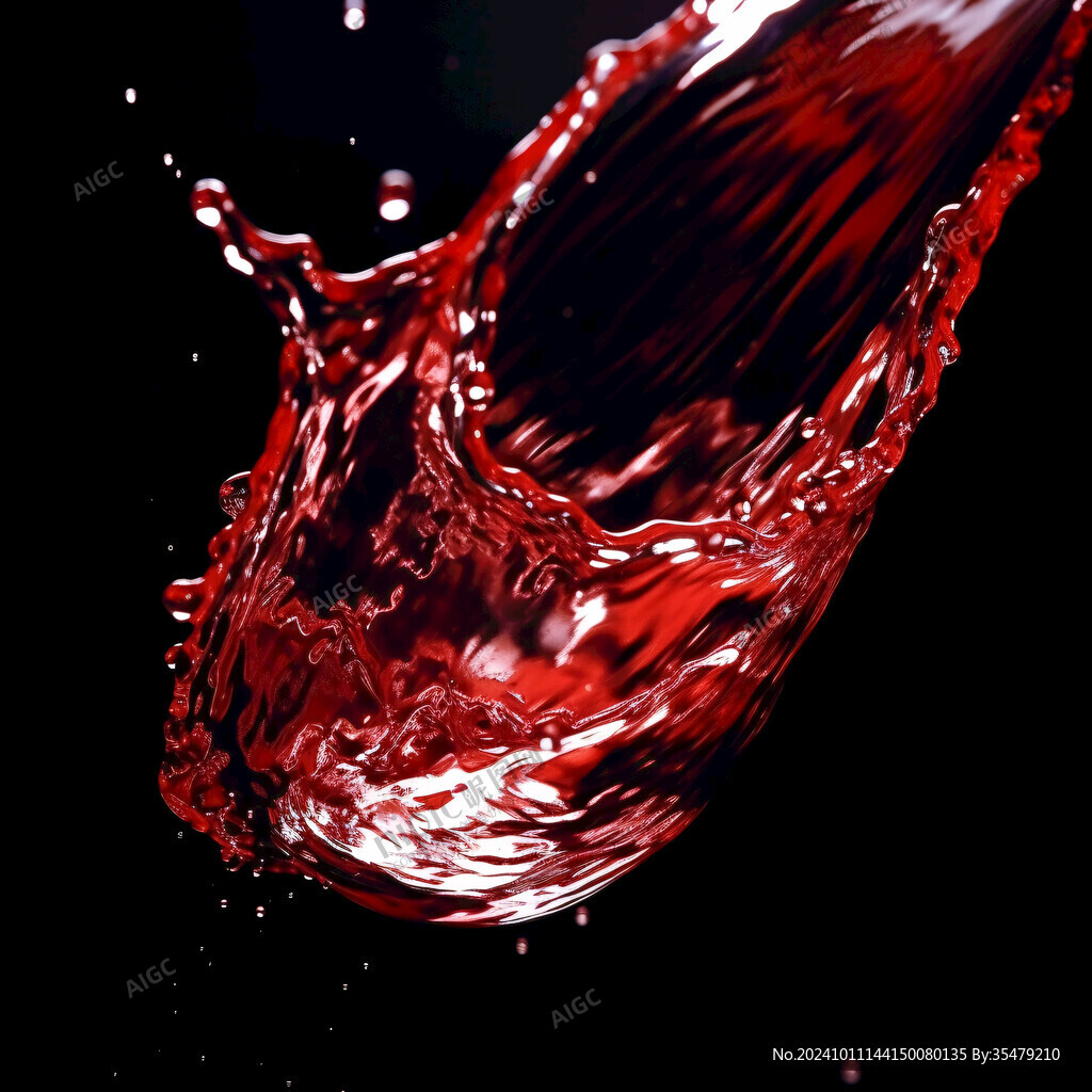 飞溅的红酒液