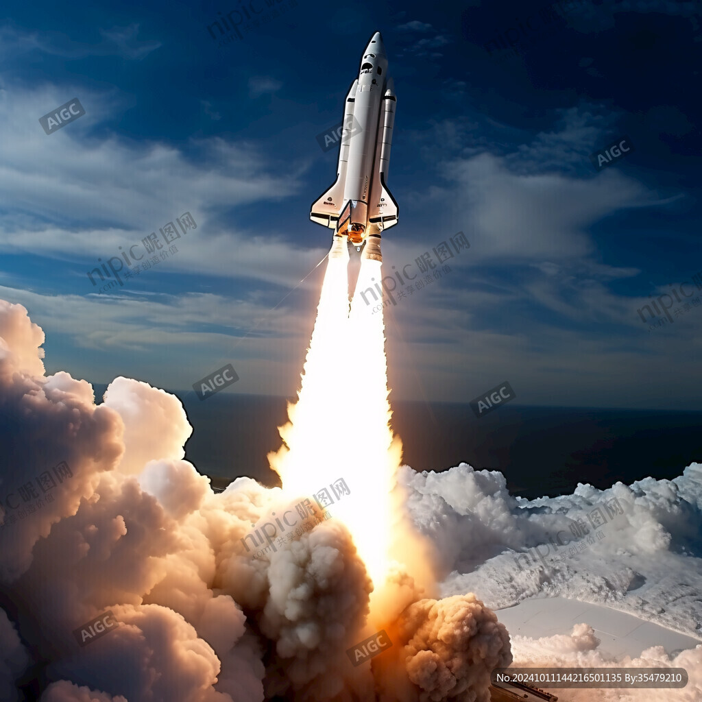 高清大画幅航天器火箭