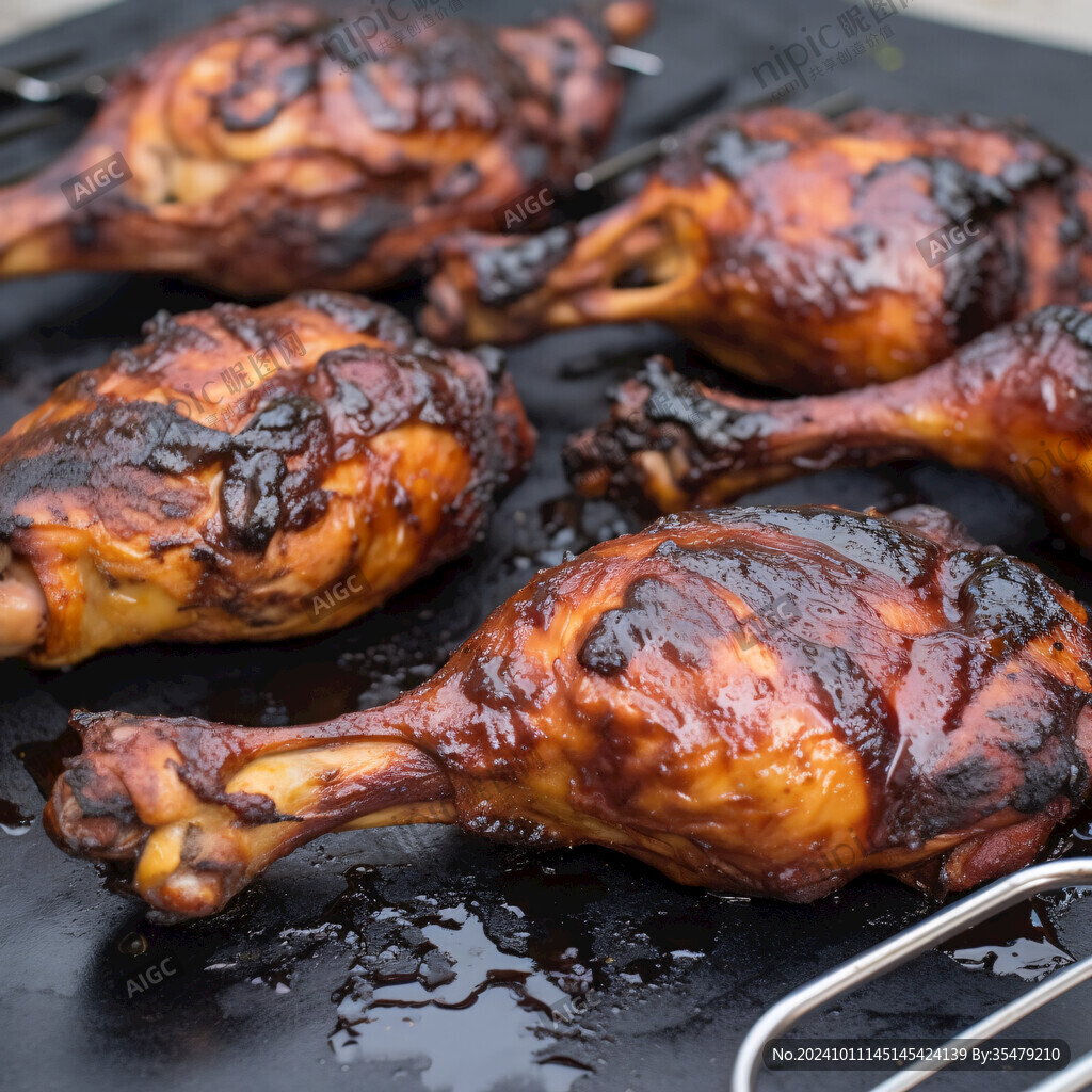 香辣烤卤鸡边腿