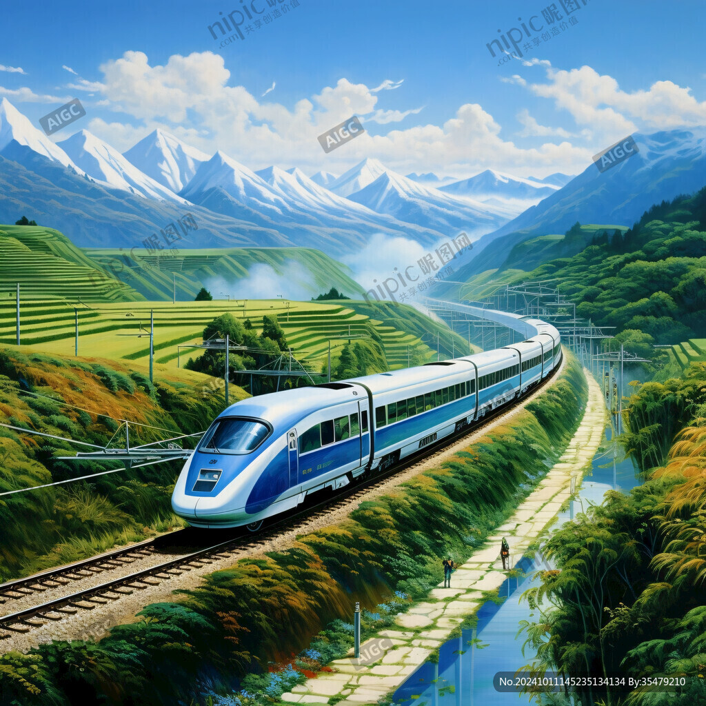 高铁试运行背景海报