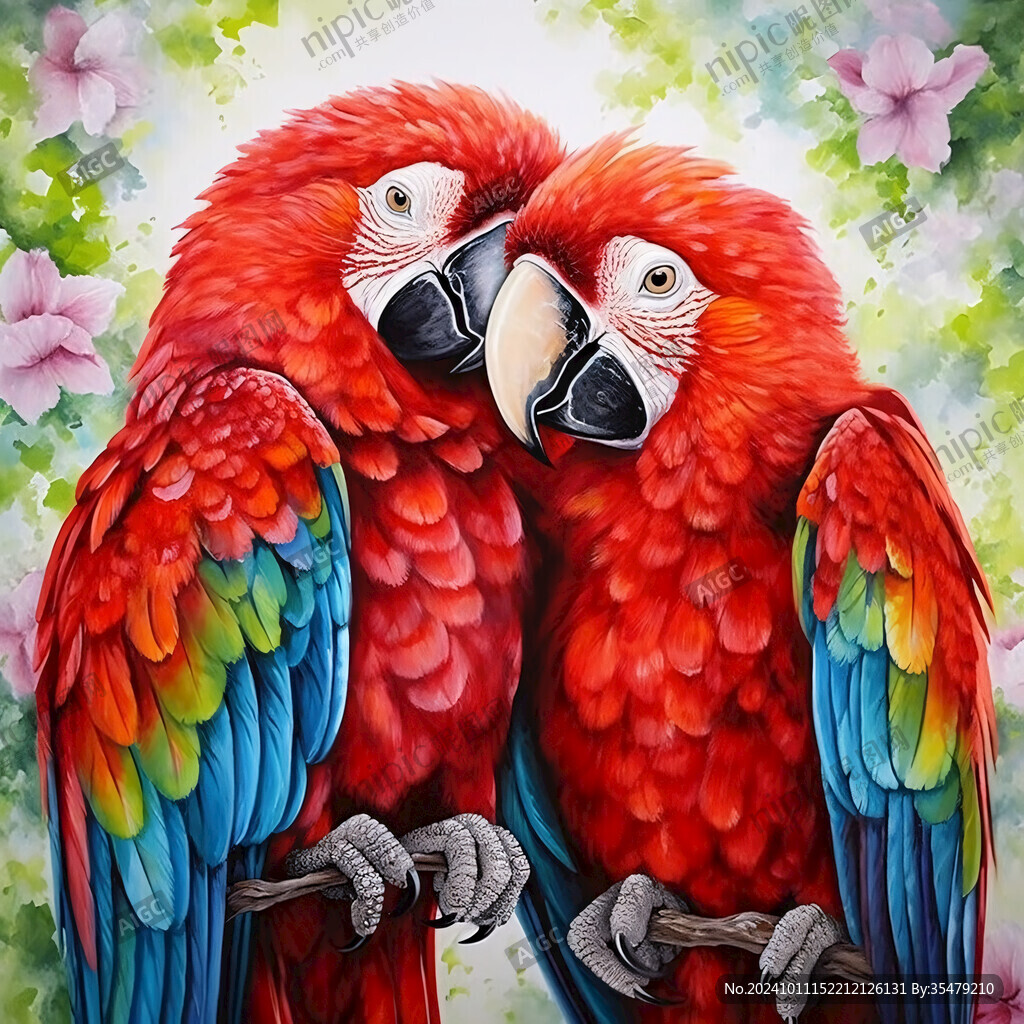 立体画金刚鹦鹉