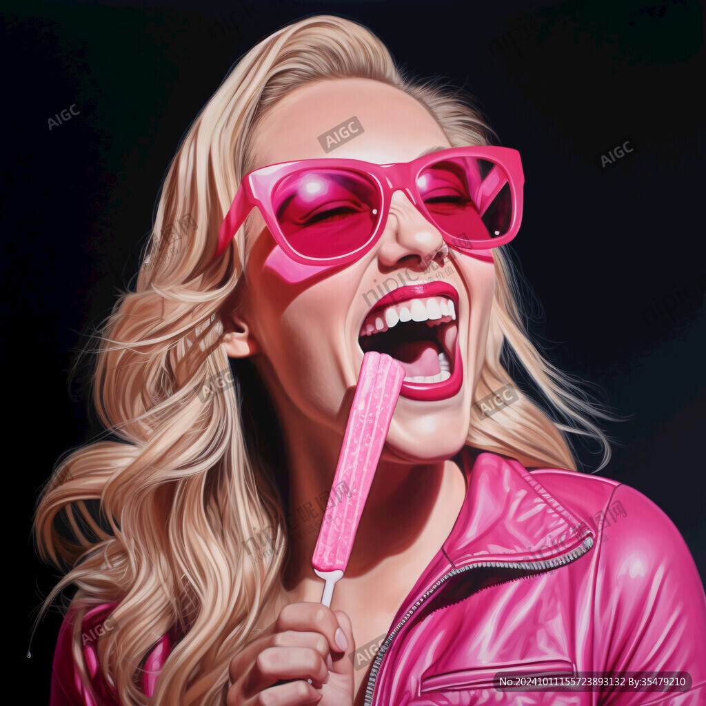 潮流插画美女人物插画