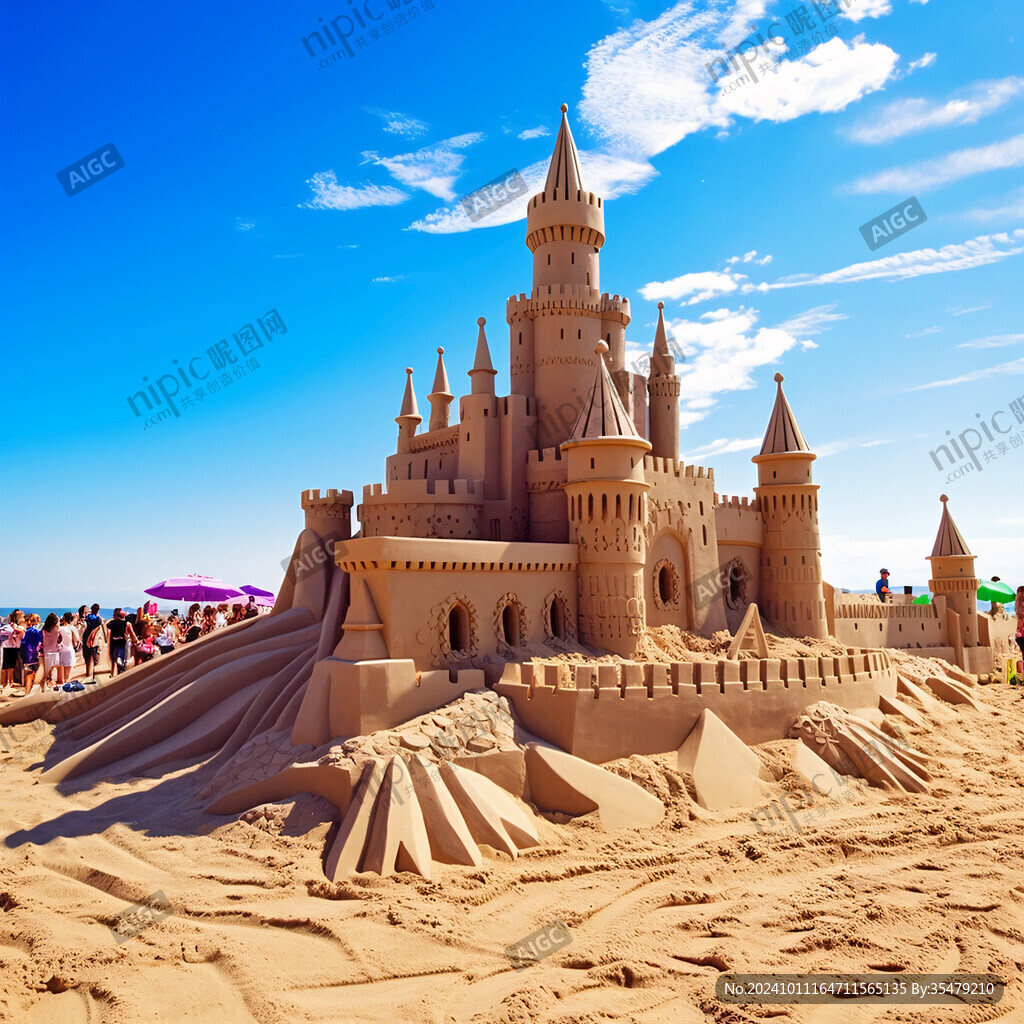 用仿真沙做的城堡