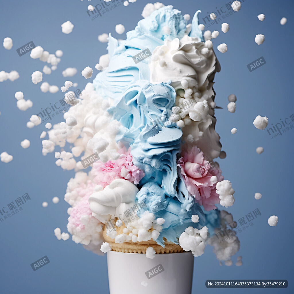 创意冰淇淋形棉花糖