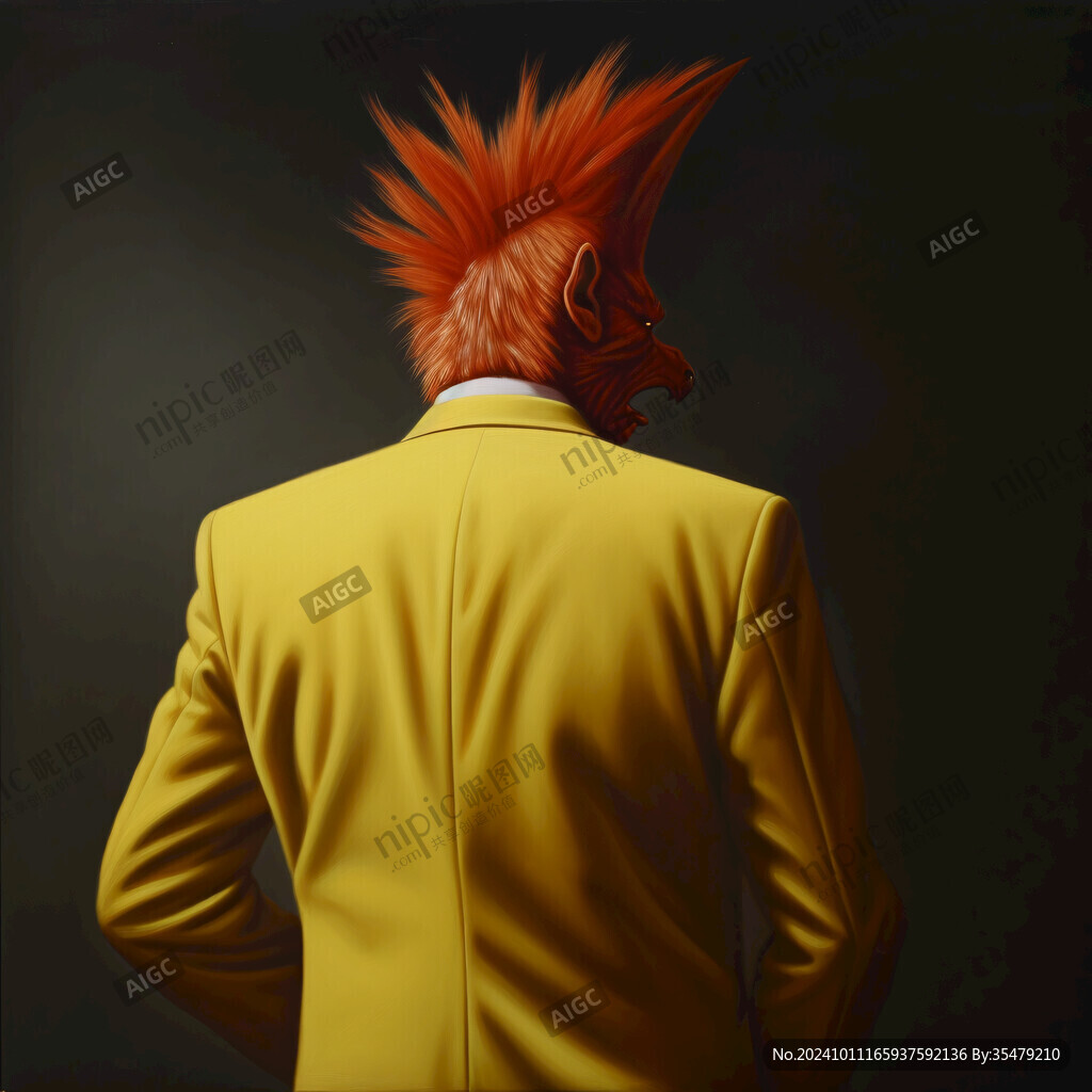 职业装白领打工狮