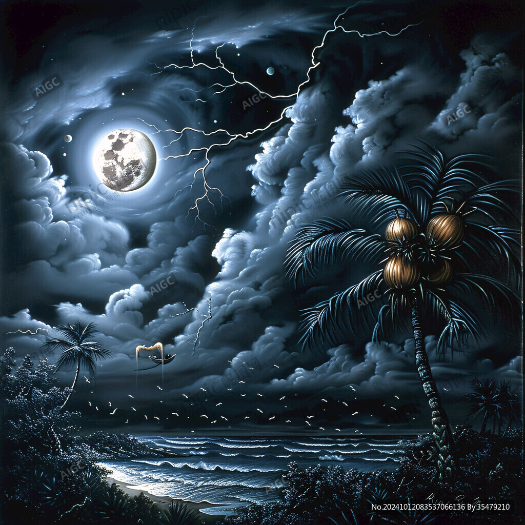 梦幻夜晚立体画