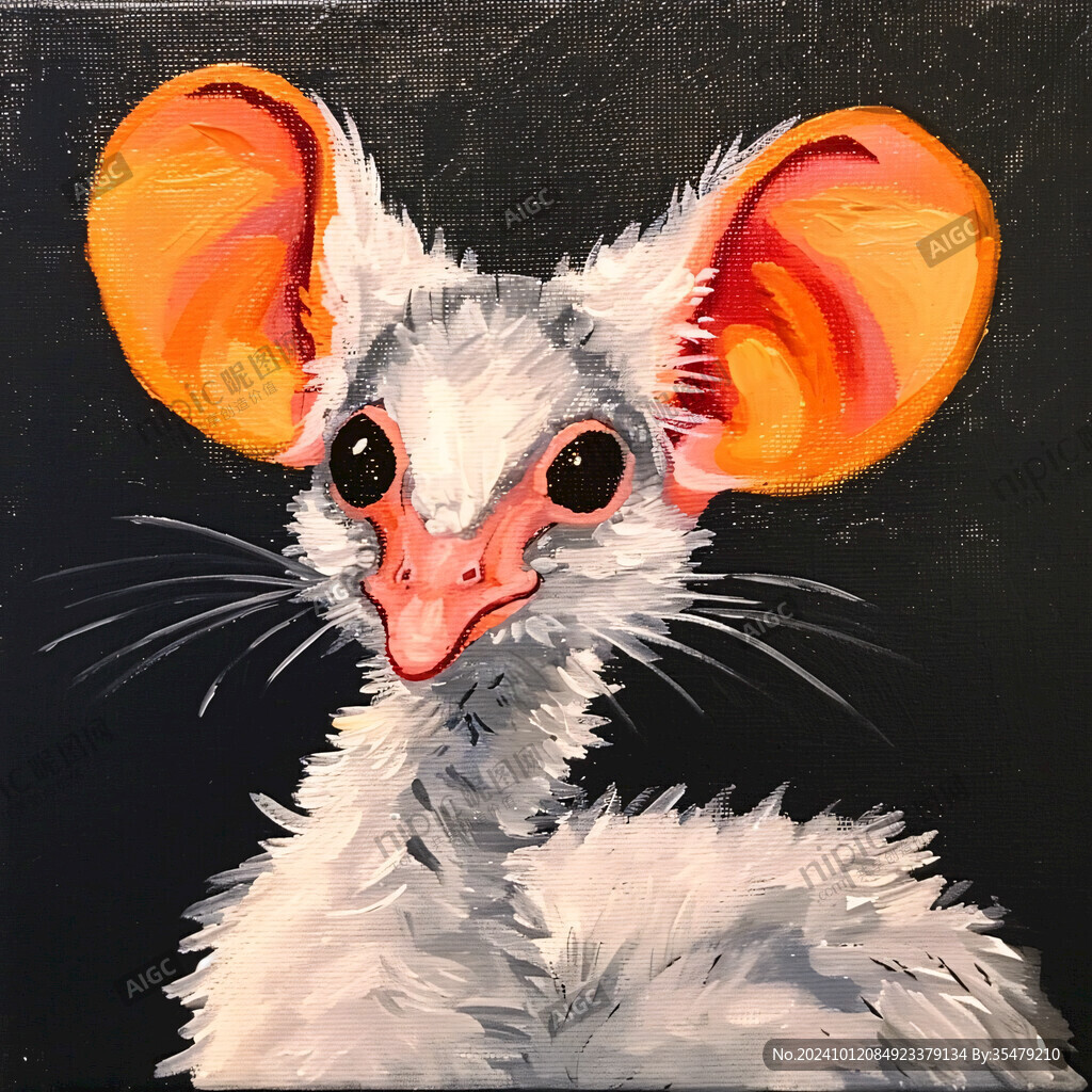 动物水彩画动物油画