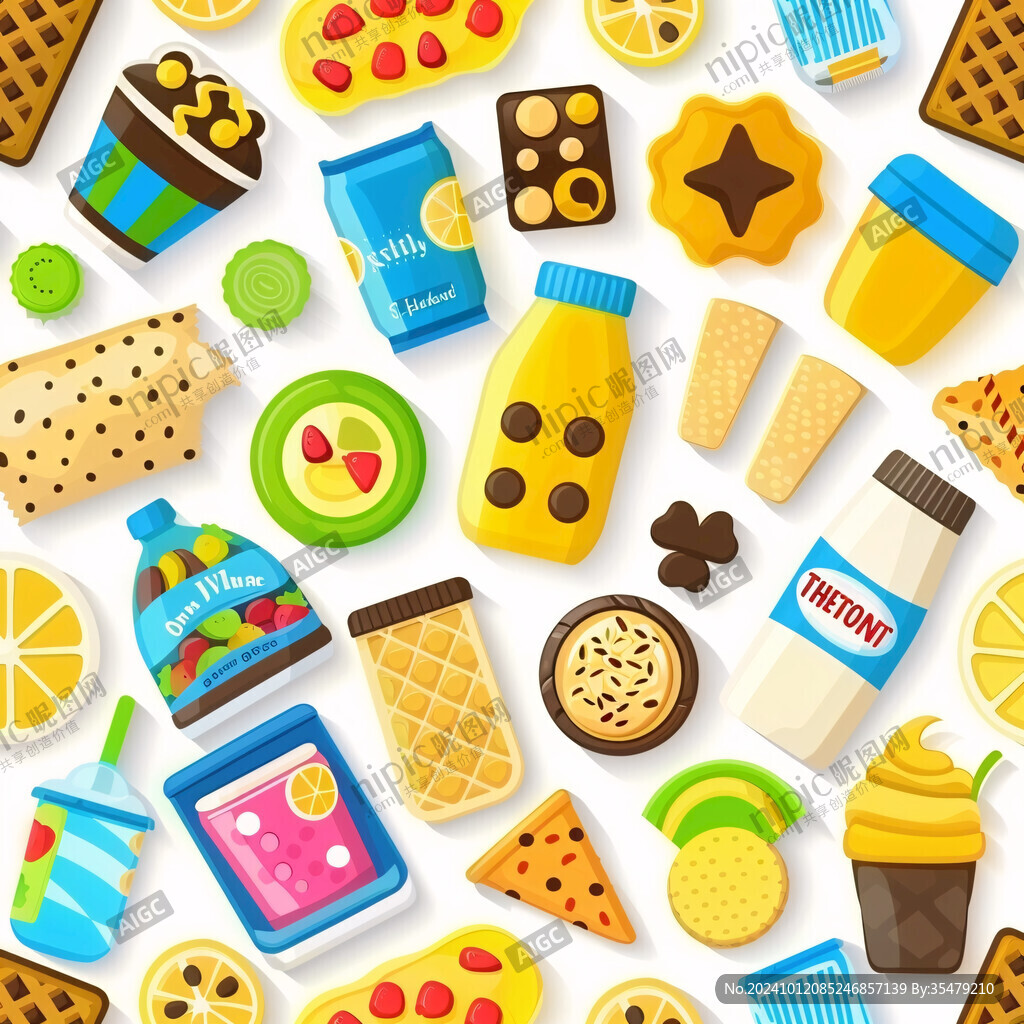 美食卡通甜品图