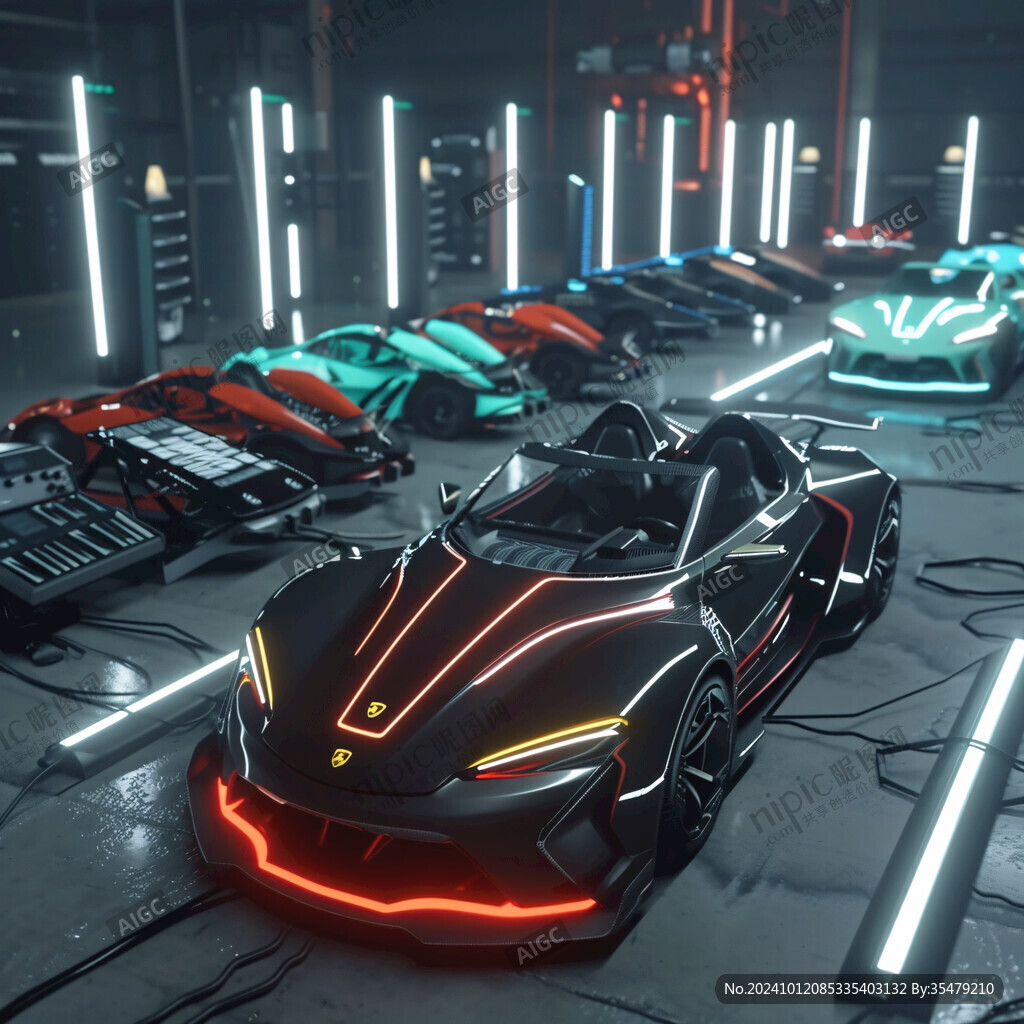 跑车线条飞驰电掣