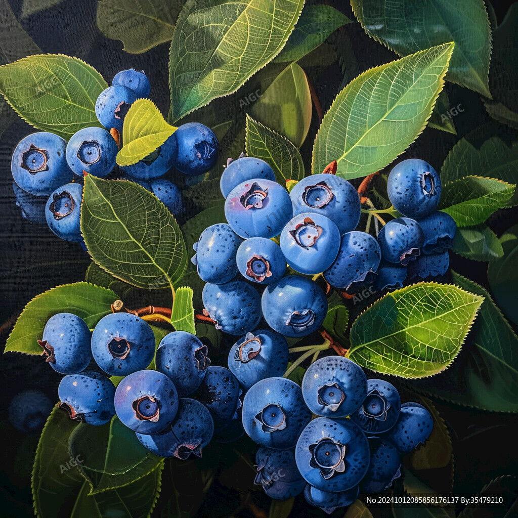 装饰画蓝莓