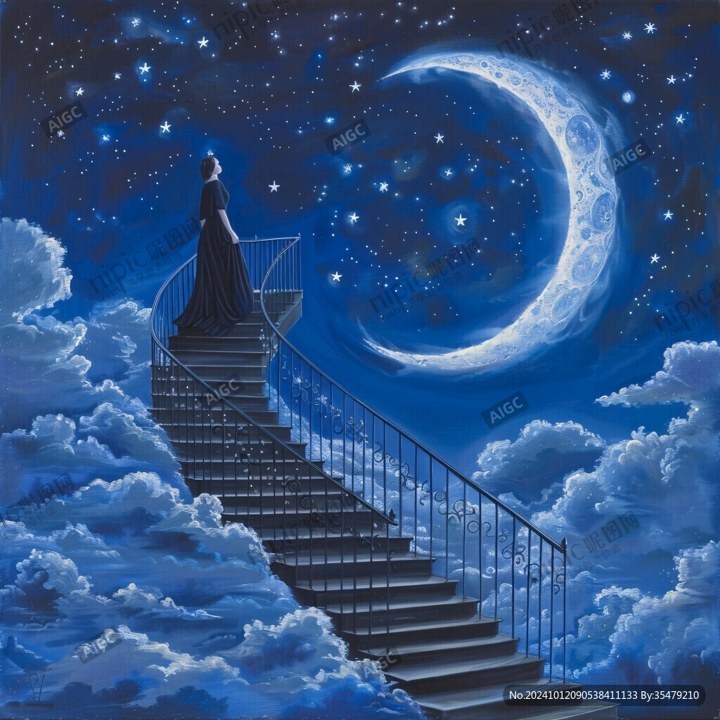 梦幻夜晚立体画