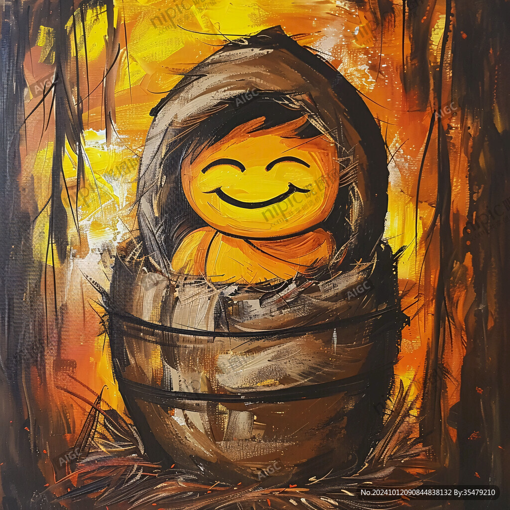 卡通人物现代油画